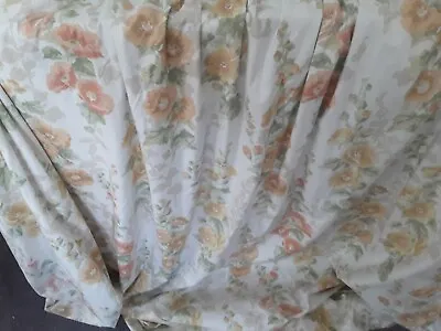 A Pair Of Handmade Lined Curtains Drapes Laura Ashley Somerton Pattern  • £40