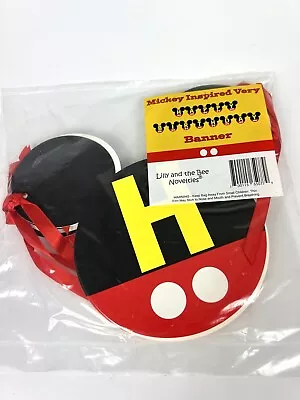 Disney Mickey Mouse Happy Birthday Party Banner Decoration New Sealed Packaging • $10.67