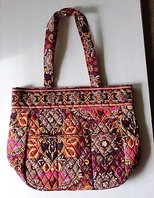 Vera Bradley Safari Sunset Large Flat Bottom Tote NOS Diaper Laptop Crafter Bag • $44.98