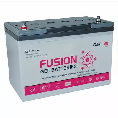 CBG12V85AH 12V Gel Battery CARAVAN MARINE SOLAR MOBILITY SCOOTER DEEP CYCLE N70Z • $274.95