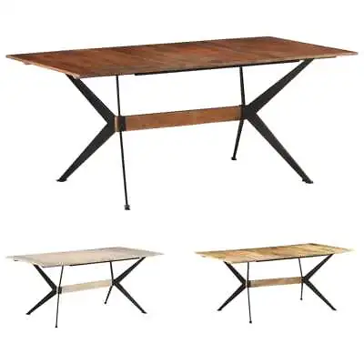 Dining Table Kitchen Dining Room Side Dinner Table Solid Mango Wood VidaXL • £163.99