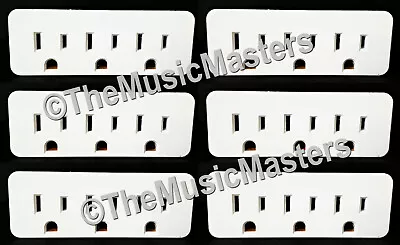 6X Grounded 3 Outlet Triple AC Wall Plug Power Splitter 3-Way Electric Adapter • $23.49