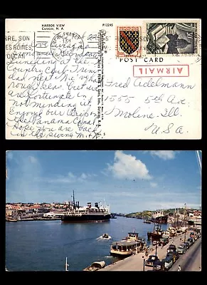 Mayfairstamps France 1955 Fort De France To Moline IL Boats Postcard Aaj_32423 • $1