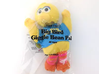 Vintage 1997 TYCO Avon Sesame Street Big Bird Giggle Bean Pal NEW Beanie Plush • $10