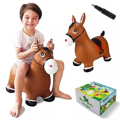 HotMax Bouncy Horse Inflatable Bouncing Animals Hopper For Toddlers Or Kids • $36.37