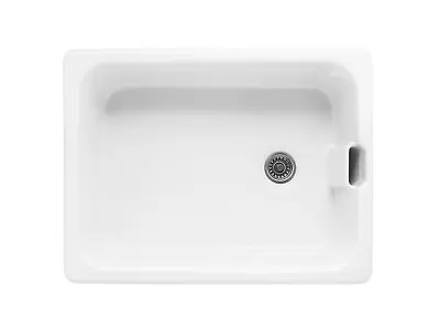 Fireclay Single Bowl Belfast Ceramic Kitchen Sink - 595 X 455 X 252mm • £134.99