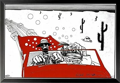 $79.99 • Buy FRAMED Hunter S. Thompson Fear And Loathing By Ralph Steadman 36x24 Poster