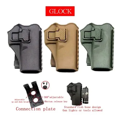  Tactical Hunting Molle Right Hand Pistol Holster For Glock G17 G19 G22 G23 G31 • $28.65