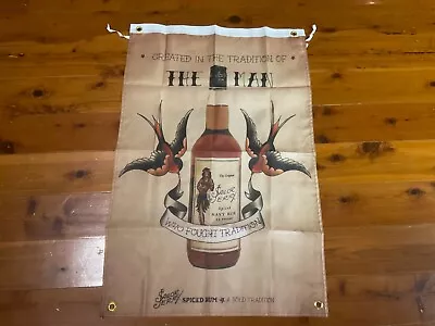 AUS SELLER PRE OWNED TATTOO RUM Man Cave Flag Banner Sailor Jerry Wall Hanging • $34