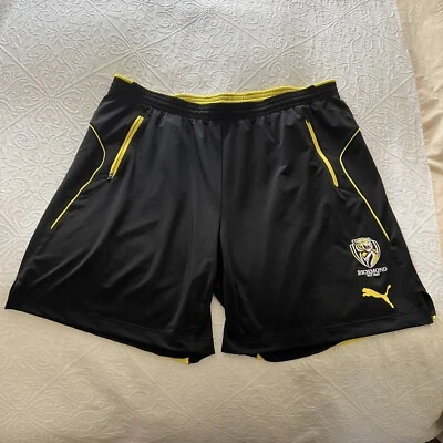 $12 • Buy PUMA Mens AFL Richmond RFC Team Gear Size 3XL Black & Yellow Sports Shorts