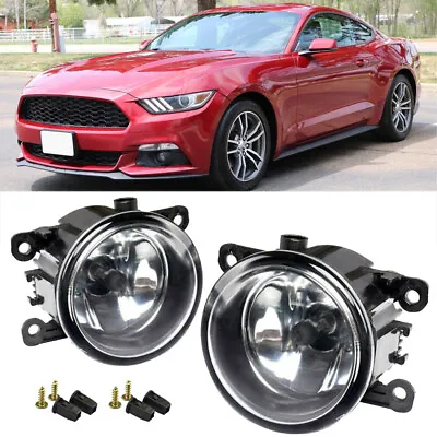 $28.49 • Buy For 2006-2017 Ford Mustang Clear Lens Pair Bumper Fog Light Lamp OE Replacement