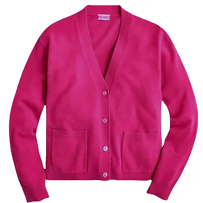 New J Crew Icy Rose Pink Cashmere Patch Pocket Cardigan Sweater Size Xs Bf016 • $69.99