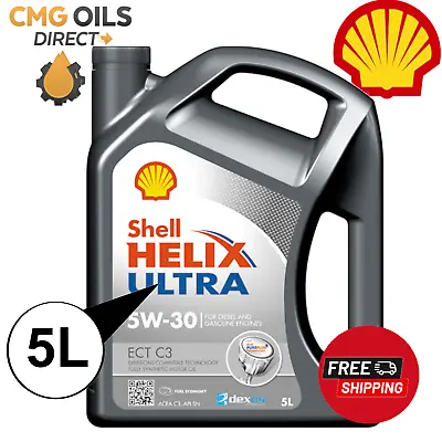 Shell Helix Ultra Ect C3 5w30 5l  Fully Synthetic Engine Oil  Acea C3 Api Sn • £34.99