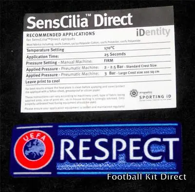 Official 2012-2021 Uefa Champions League Respect Lextra Senscilia Badge/Patch • £9.99
