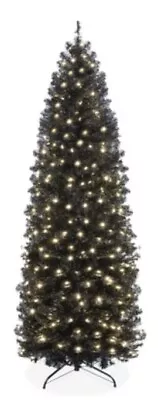 6FT Pre-Lit Black Artificial Pencil Holiday Tree W/ Warm White Lights • $60