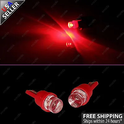 2pc RED LED Light Bulbs For License Plate Number Frame T10 Wedge 168 2825 W5W • $6.99