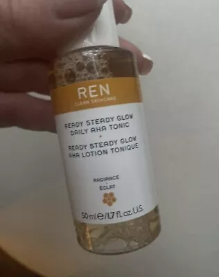 £1.50 • Buy REN - Clean Skincare Steady Glow Daily AHA Tonic - 50ml - Brand New Face Toner