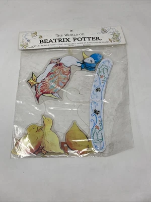 £50 • Buy Vintage Beatrix Potter Acrylic Mobile 1983 1984 Puddle Ducks Old Stock