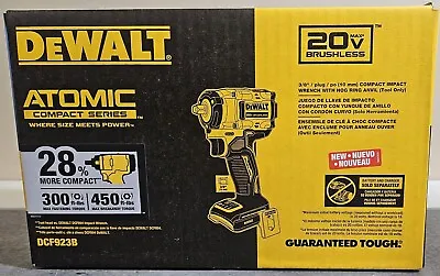 DeWalt 20V Brushless 3/8  Compact Impact Wrench Hog Ring Anvil DCF923B UNOPENED! • $145.99