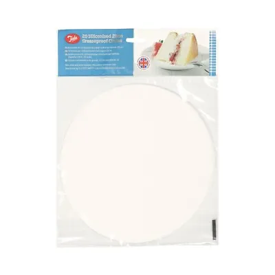 Silicone Parchment Circles X 20 Reusable Grease Proof Cake Tin 23cm Baking Sheet • £5.25