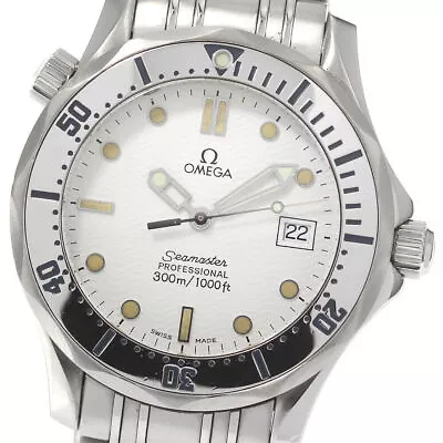 OMEGA Seamaster300 2562.20 Date White Dial Quartz Boy's Watch_779223 • $1911.91