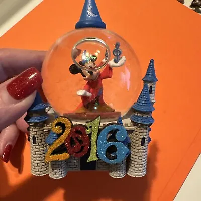 Disney Parks Disneyland 2016 Sorcerer Mickey Castle Snow Globe • $16