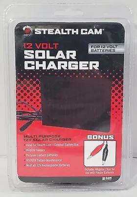 Stealth Cam 12 Volt Solar Battery Charger For Wildlife Feeders ATV/UTV Cameras • $42