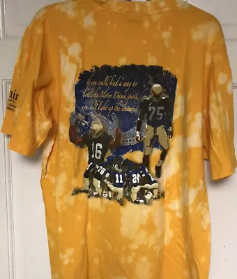 $5.99 • Buy 2005 The Spirit Lives Notre Dame Football Custom Tie Dye 2 Sided T-shirt, NCAA,M