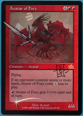Avatar Of Fury FOIL Prophecy NM ARTIST ALTERED SIGNED MAGIC CARD 409620 ABUGames • $56.49