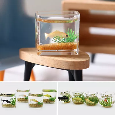 1:12 Scale Mini Fish Tank Model Doll House Miniature Aquarium Decor Acces DIY • $2.93