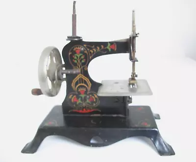 Antique German Child's Toy Sewing Machine Operational C. 1910 - 1920 • $75