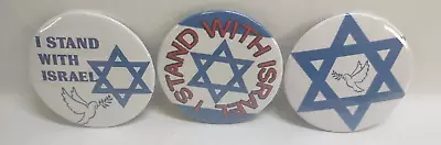 3 Pack Middle East Peace I Stand With Israel 2.25   Pin Pinback Button Badge • $5.99