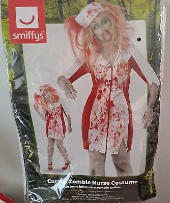 Smiffys Curves Zombie Nurse Costume 2 XL Bust 48 Fancy Dress Halloween BNWT  • £21.99