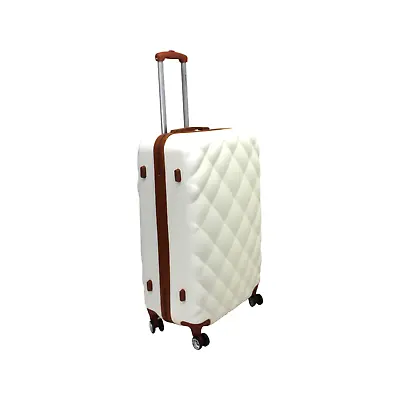 Hard Shell ABS Cabin Suitcase 4 Wheel Travel Luggage Trolley Lightweight Case • £34.99