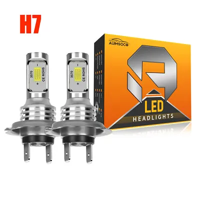 2x Super Bright H7 LED Headlight Kit High Low Beam Bulbs 3300000LM 8000K White • $39.99