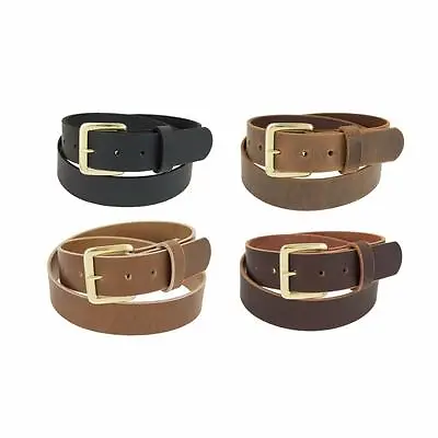 Men's_Buffalo Leather Belt_1 1/2  Wide_Amish Handmade_SOLID BRASS Buckle_131 • $30.99