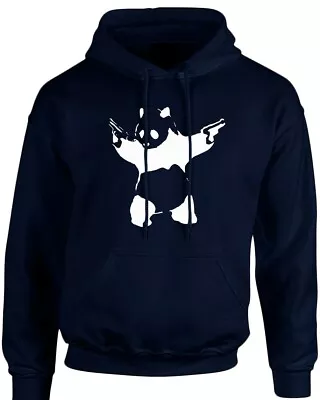 Banksy Panda Guns Unisex Hoodie 10 Colours (S-5XL) By Swagwear • £20.68