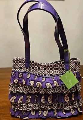 Vera Bradley Simply Violet Purple Paisley Tiered/layered Purse Bag Retired NWT • $24.78