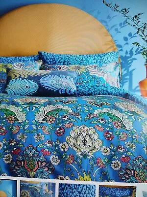 Matthew Williamson Gardenia Blue Superking 260x220cm Duvet Cover Set Multi New • £87