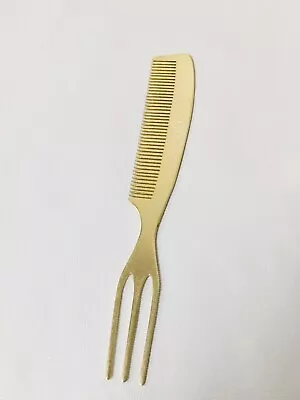 Vintage Goody British Hong Kong 7.5” Gold Tone Metal Comb Barber Used • $19.99