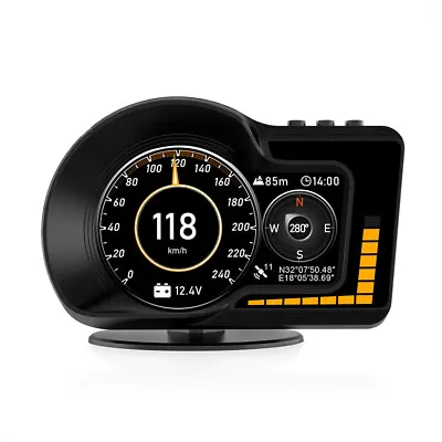 £60.36 • Buy OBD GPS Car LCD Computer Multifunction Head Up Display HUD Gauge W/Compass Clock