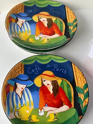 Set Of 4 Sango Misono Café Paris Dinner Plates 11-5/8  Oval Indonesia • $39.99