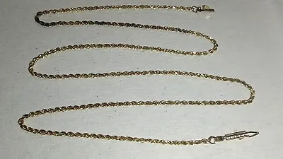 Vintage 14K Solid Yellow Gold Diamond Cut Rope Chain Necklace 22.5  Long ((10)) • $299.99