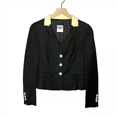 Moschino Cheap And Chic Button Blazer Black Jacket Women's Size 8 • $55.96