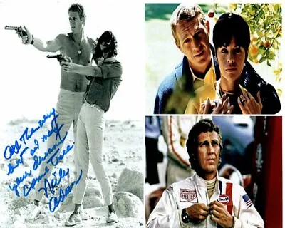 NEILE ADAMS Signed Autographed 8x10 W/ STEVE MCQUEEN Photo GREAT CONTENT • $134.40