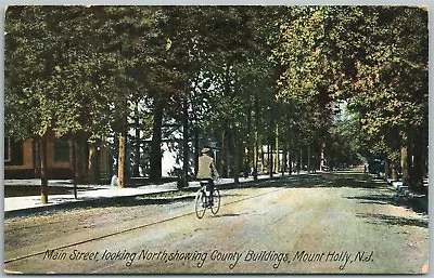 Mount Holly Nj Main Street Counting Buildings Antique Postcard • $13.99