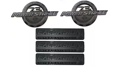 5x 2000 - 2005 7.3L 7.3 Power Stroke INTERNATIONAL EXCURSION Emblems Badge Black • $79.99