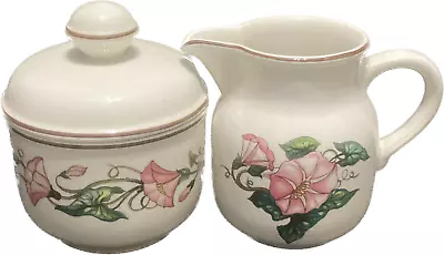 Vintage Villeroy & Boch Creamer And Sugar Palermo Morning Glory Pattern • $44.98