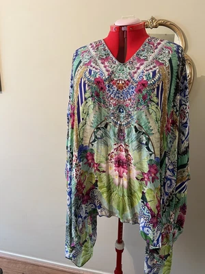 $174 • Buy Camilla Short Round Neck Kaftan