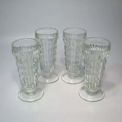 Soda Fountain Glasses Junior 5.5 Inch Ice Cream Shake Set Of 4 Vintage • $9.95